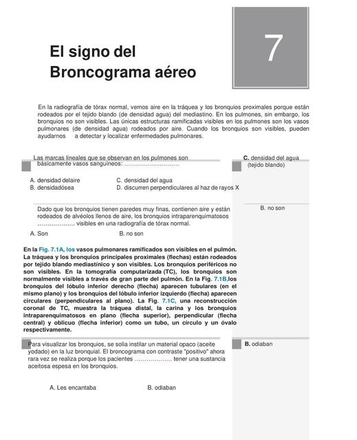 El signo del broncograma aereo 