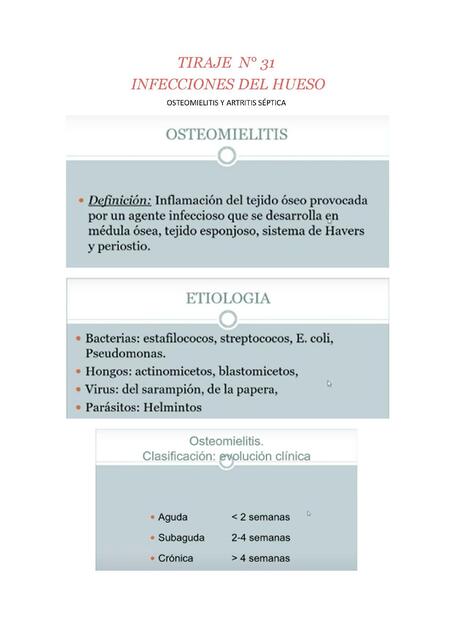 Infecciones del hueso