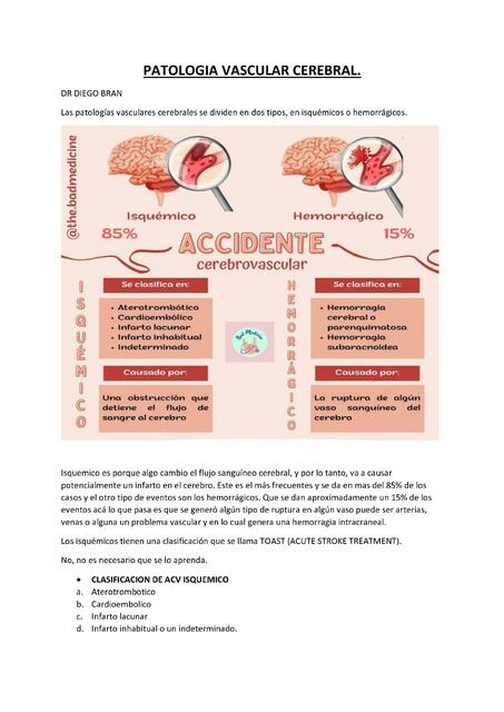 Patología vascular cerebral