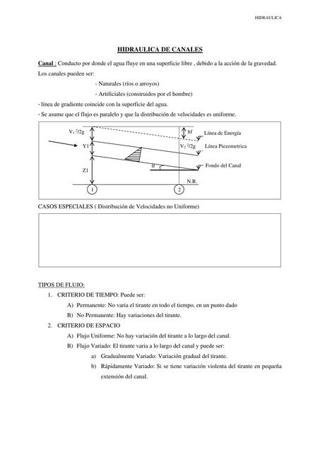 Hidráulica de Canales 