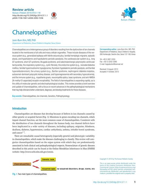 Channelopathies 