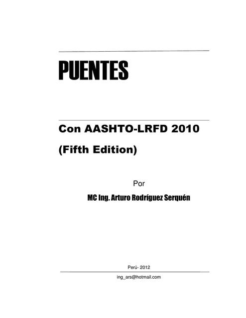 Diseño de puentes con AASHTO LRFD