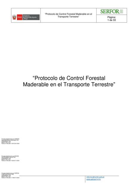 Protocolo de control forestal | Evelyn Montes Valdez | uDocz