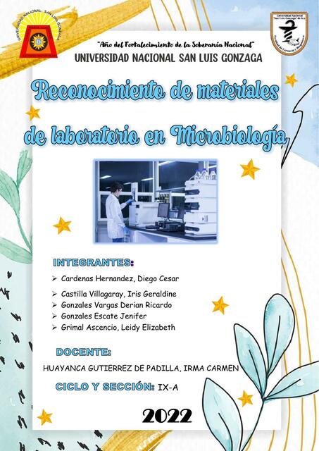 Reconocimiento de materiales de laboratorio en microbiología