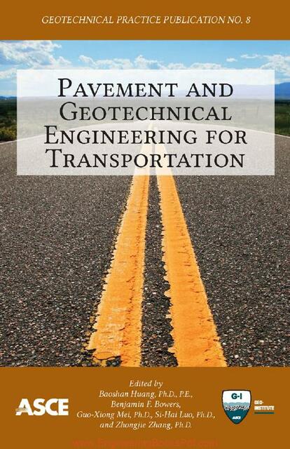 Pavement and Geotechnical Engineering for Transportation 