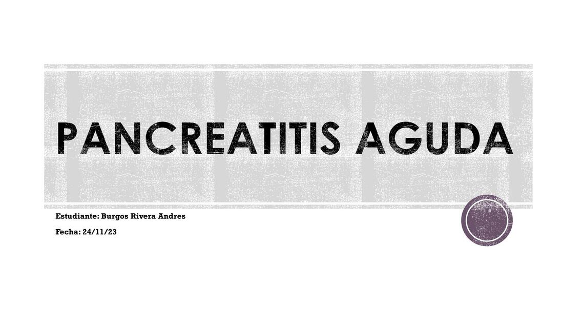 Pancreatitis Aguda