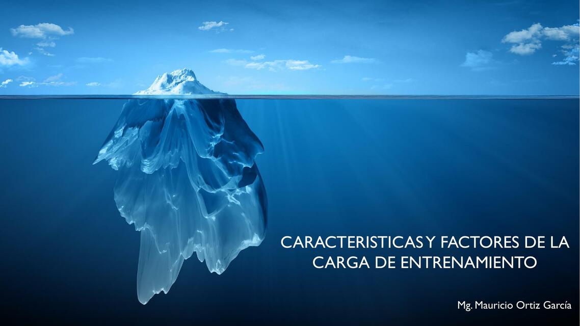 Características y Factores de la Carga de Entrenamiento 