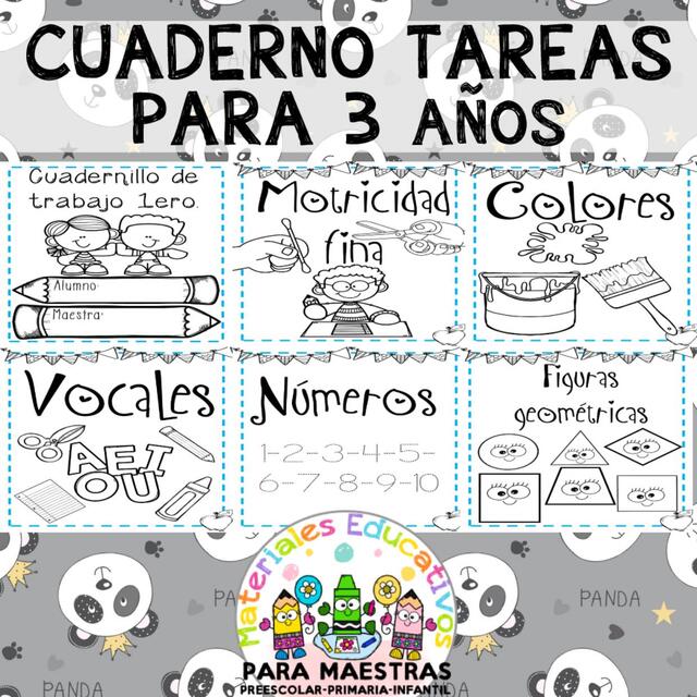 Cuaderno de Tareas para Preescolar de 3 Años