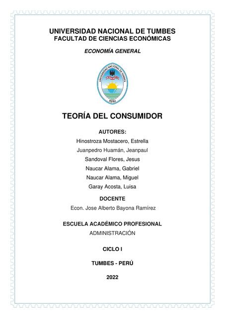 Teoría del Consumidor 