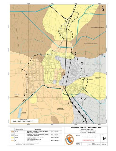 Mapa geotecnico para la ciudad de Lambayeque