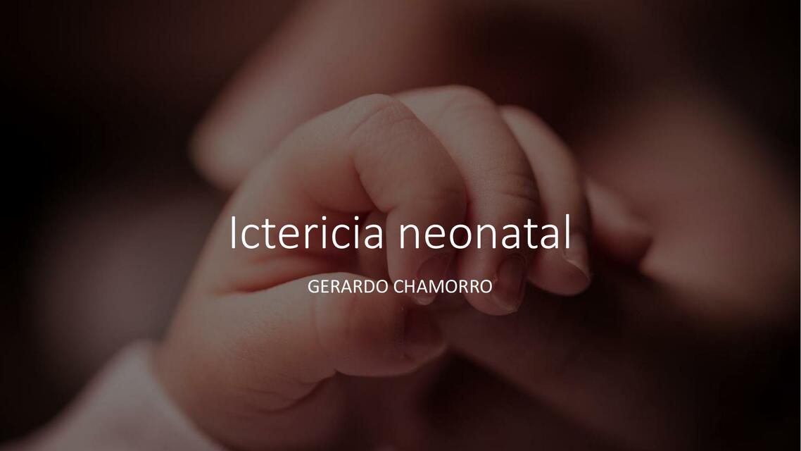 Ictericia Neonatal