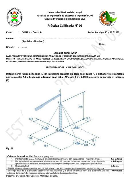 Práctica de Estática 