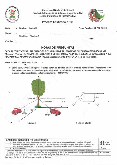 Práctica de Estática 