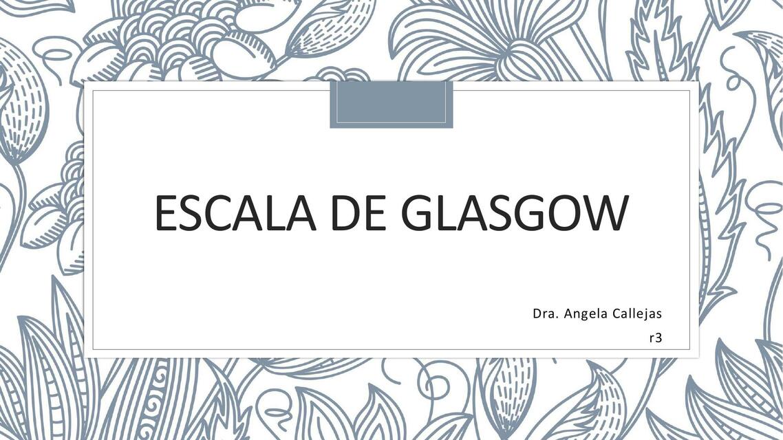 Escala de Glasgow 