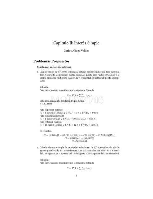 MMF - Solución Problemas Propuestos - Capitulo II - Monto Var. Tasas