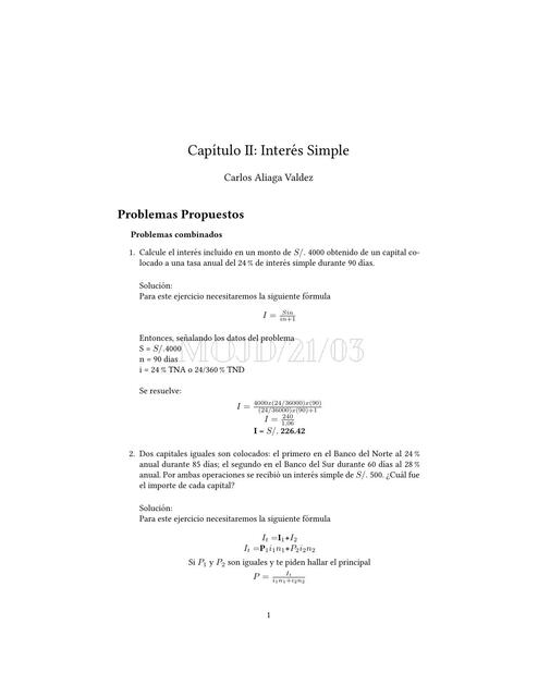 MMF - Solución Problemas Propuestos - Capitulo II - Problemas Combinados