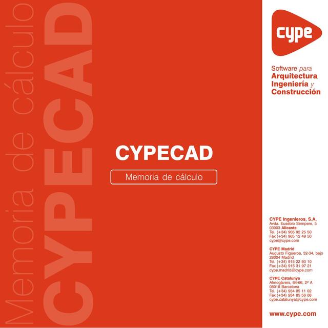 CYPECAD Memoria de Cálculo