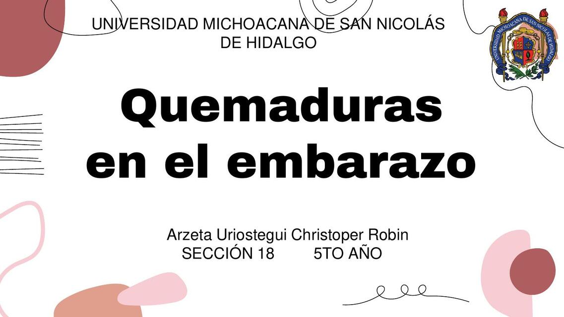 Quemaduras en el embarazo