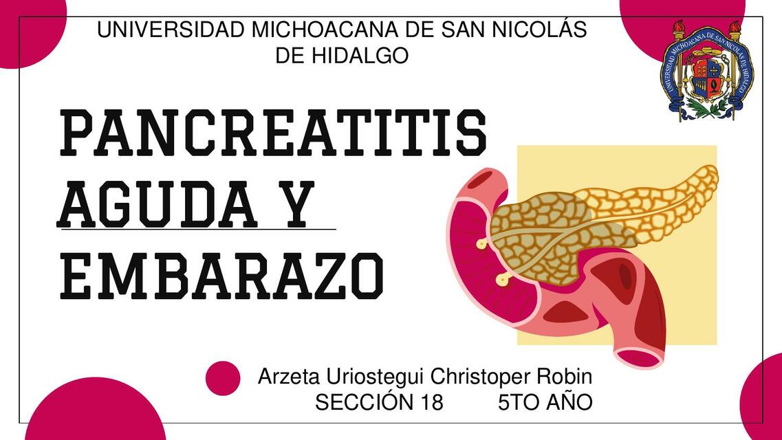 Pancreatitis en el embarazo