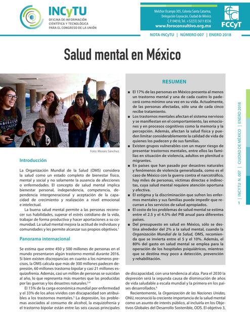 Salud mental en México 