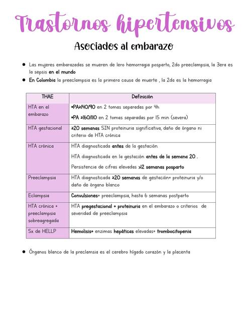 5Trastornos hipertensivos del embarazo