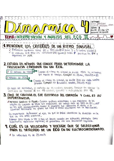 Interpretación y Análisis del ECG III 