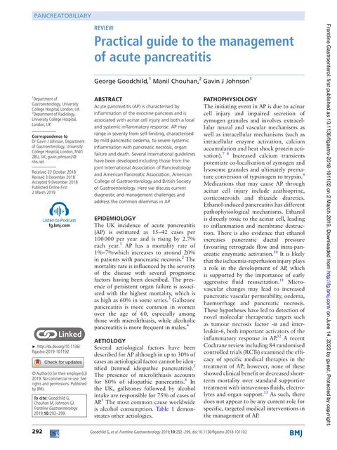 Practical guide to the management of acute pancreatitis 