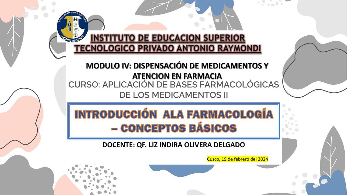 Introducción a la farmacología