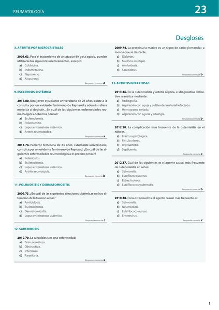 Desgloses Reumatología CTO