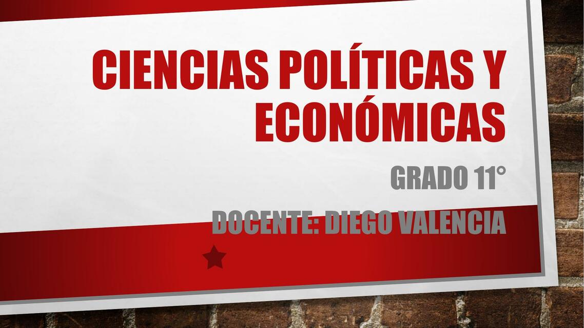 Ciencias políticas y económicas 