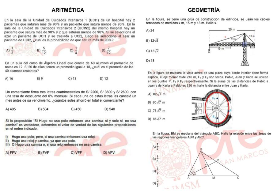 Aritmetica , geometria , algebra , trigonometría 