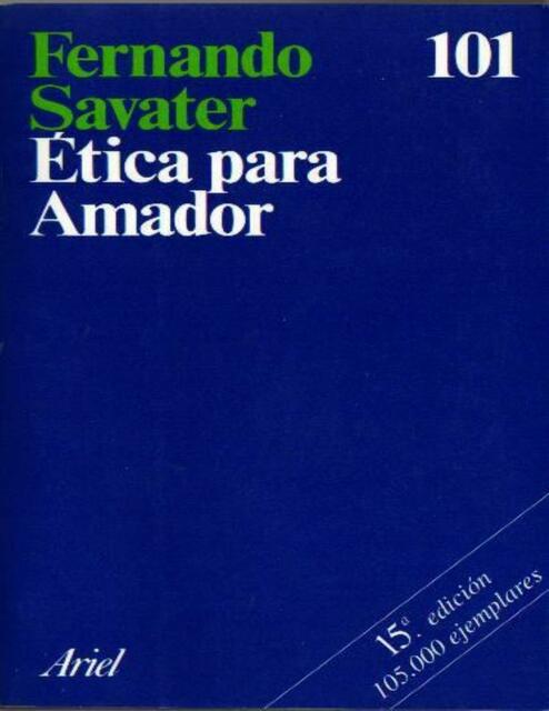 Ética para Amador de Savater Fernando 