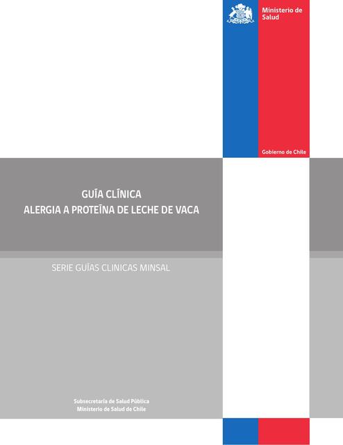 Guía clínica Alergia a proteína de leche de vaca