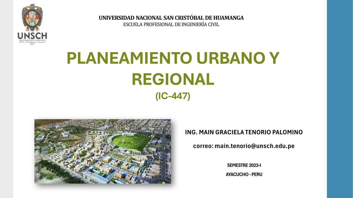 Planeamiento Urbano y Regional | jonathan kevin vila chavez | uDocz