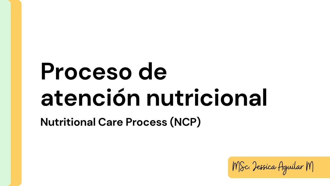 Proceso de Atención Nutricional 