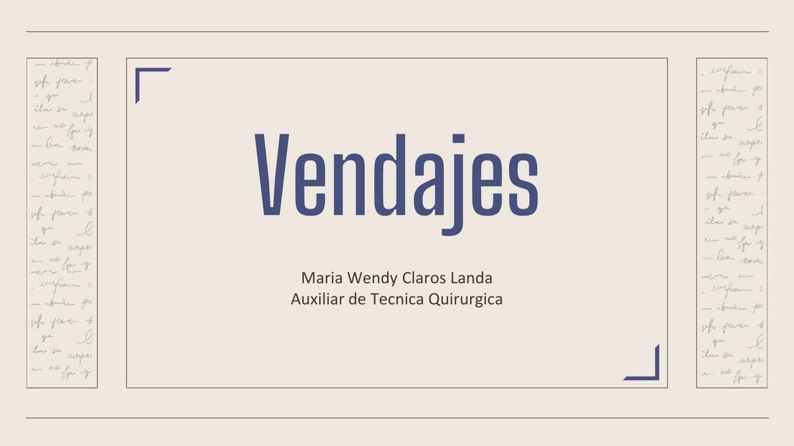 Vendajes