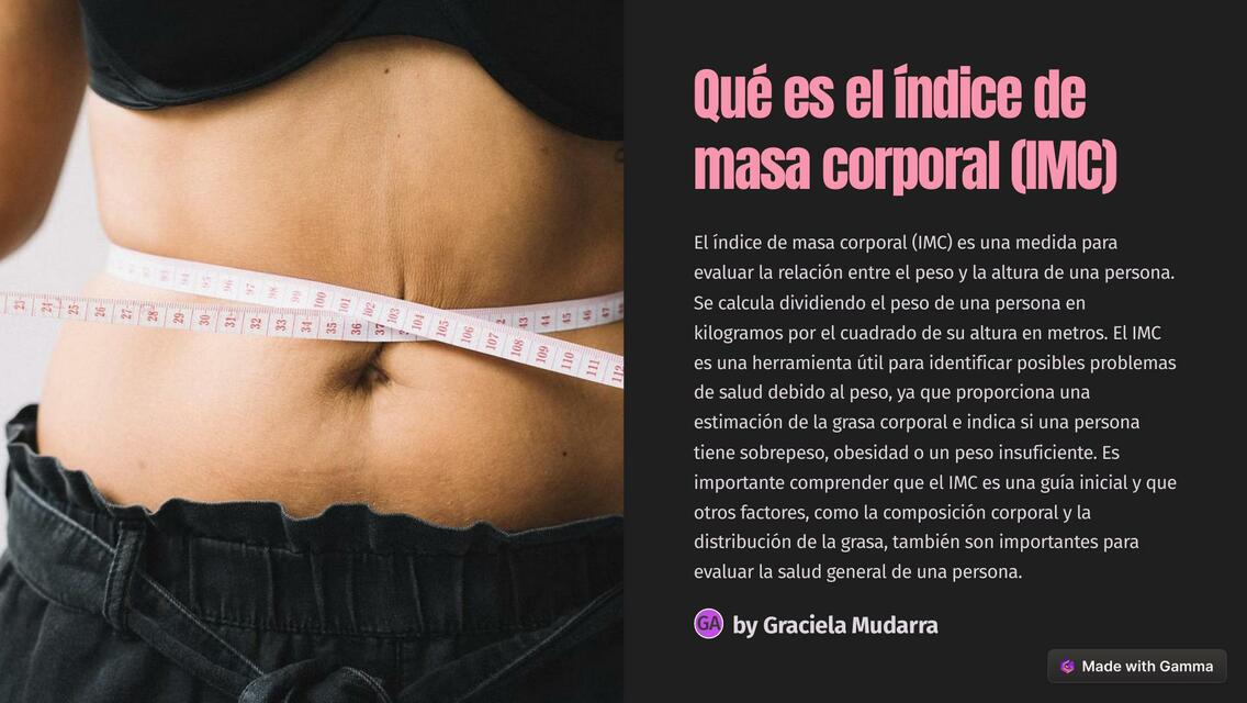 Que es el índice de masa corporal IMC