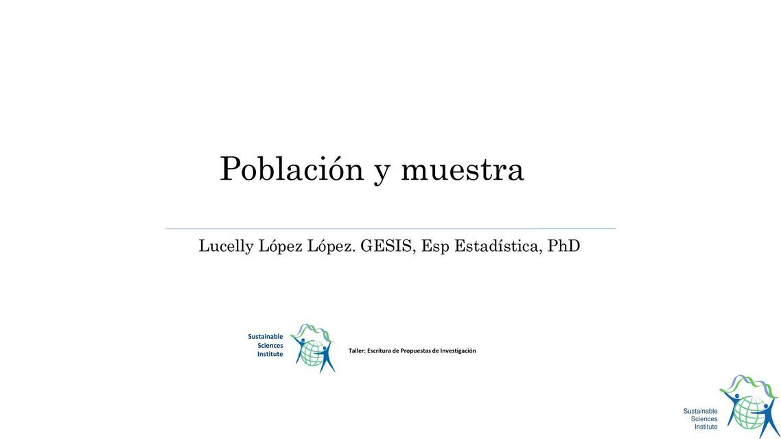  Poblacion y muestra Population selection