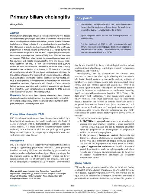 Primary Biliary Cholangitis 