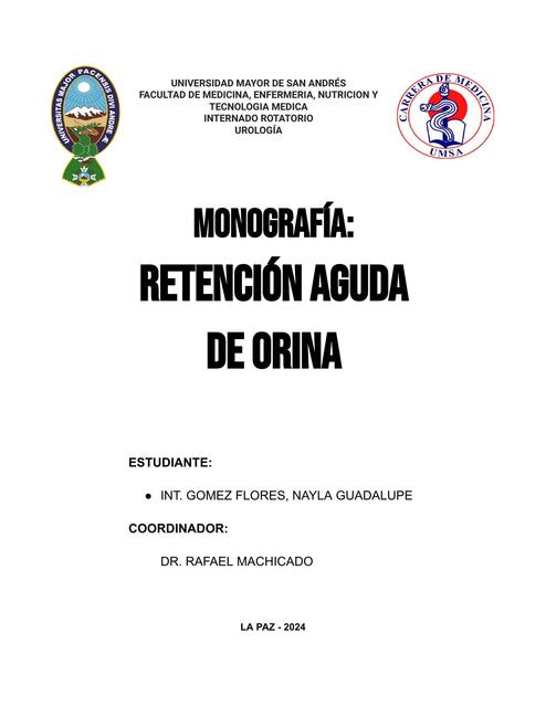 Retención Aguda de Orina 