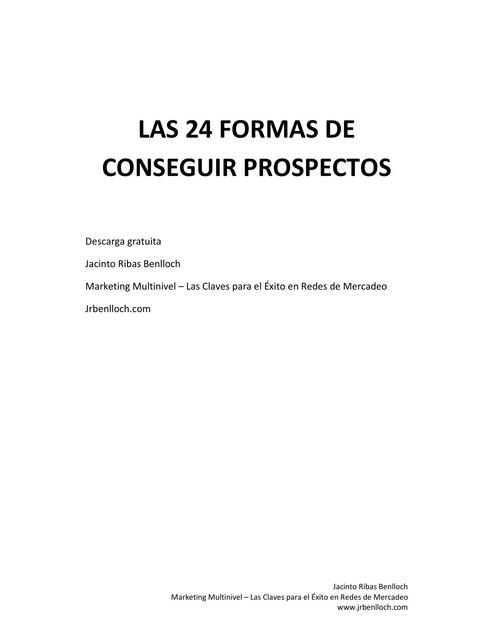 24 formas de conseguir prospectos 