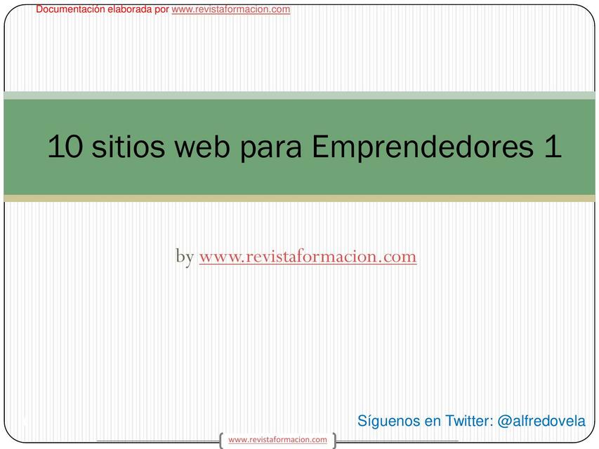 10 Sitios Web Para Emprendedores