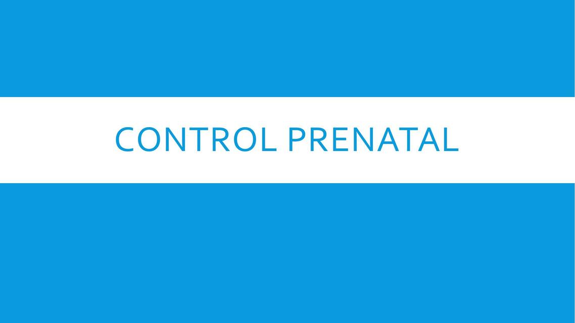 Control prenatal