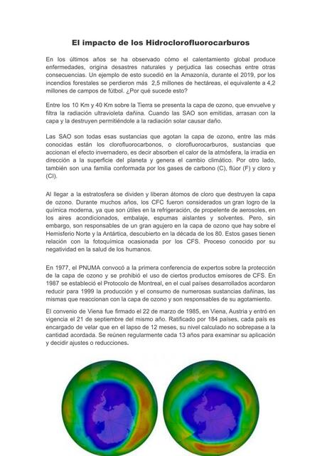 El impacto de los Hidroclorofluorocarburos