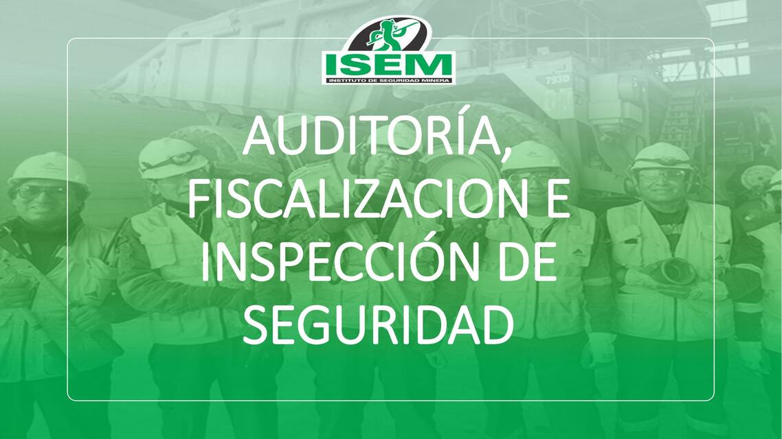 Auditoría, Fiscalización e Inspección de Seguridad 