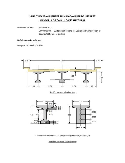 Viga tipo memoria de cálculo estructural 