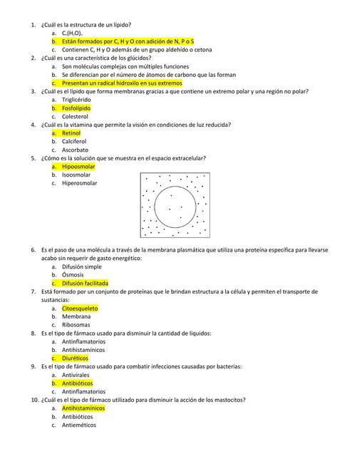 Examen de bioquímica 