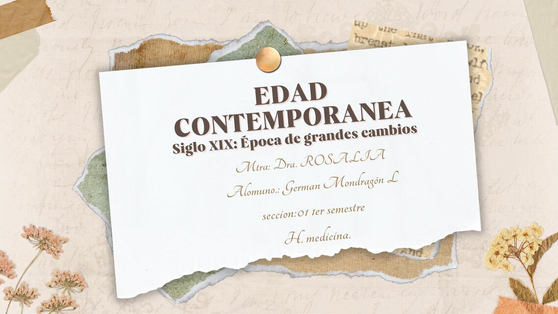 Edad contemporánea  