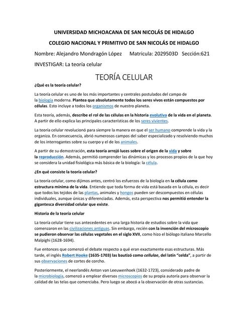 Teoría celular 