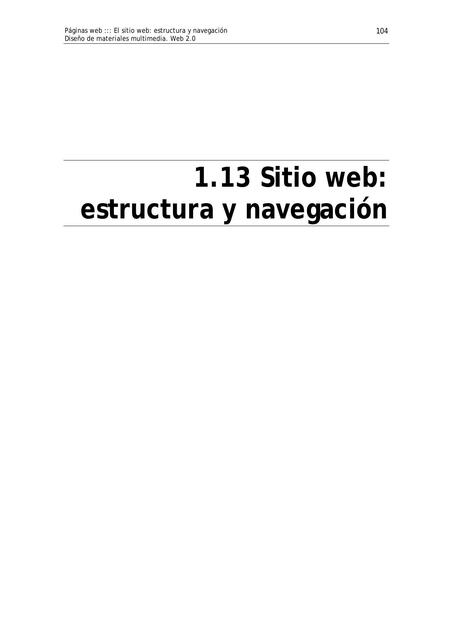 Sitio web estructura y navegación